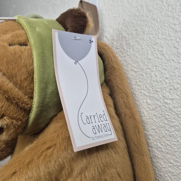 Cute Fun Capybara Dinosaur Brown Plush Backpack Gift NWT - Picture 6 of 11